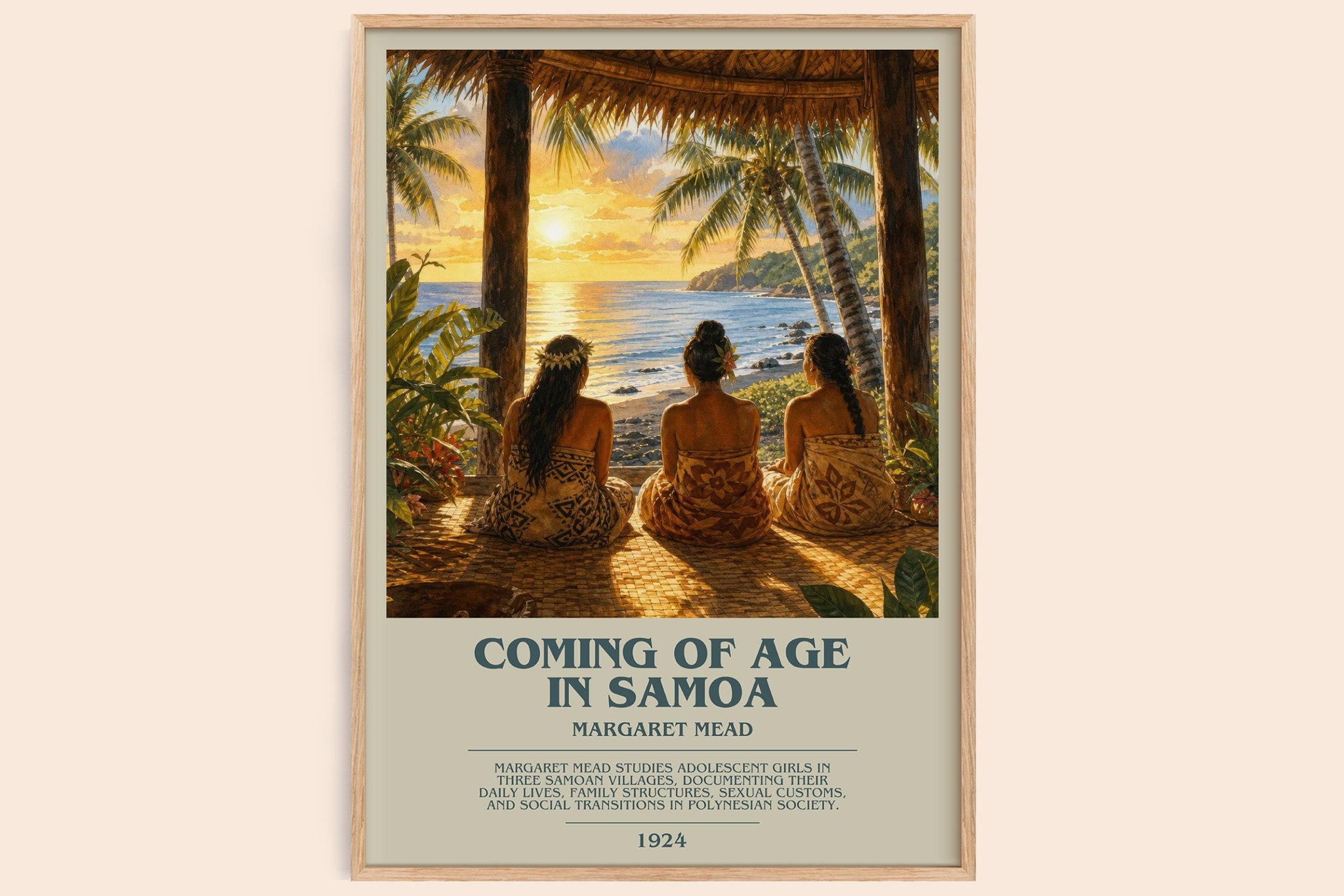Coming of age in Samoa Bookish Wall Art by Margaret Mead