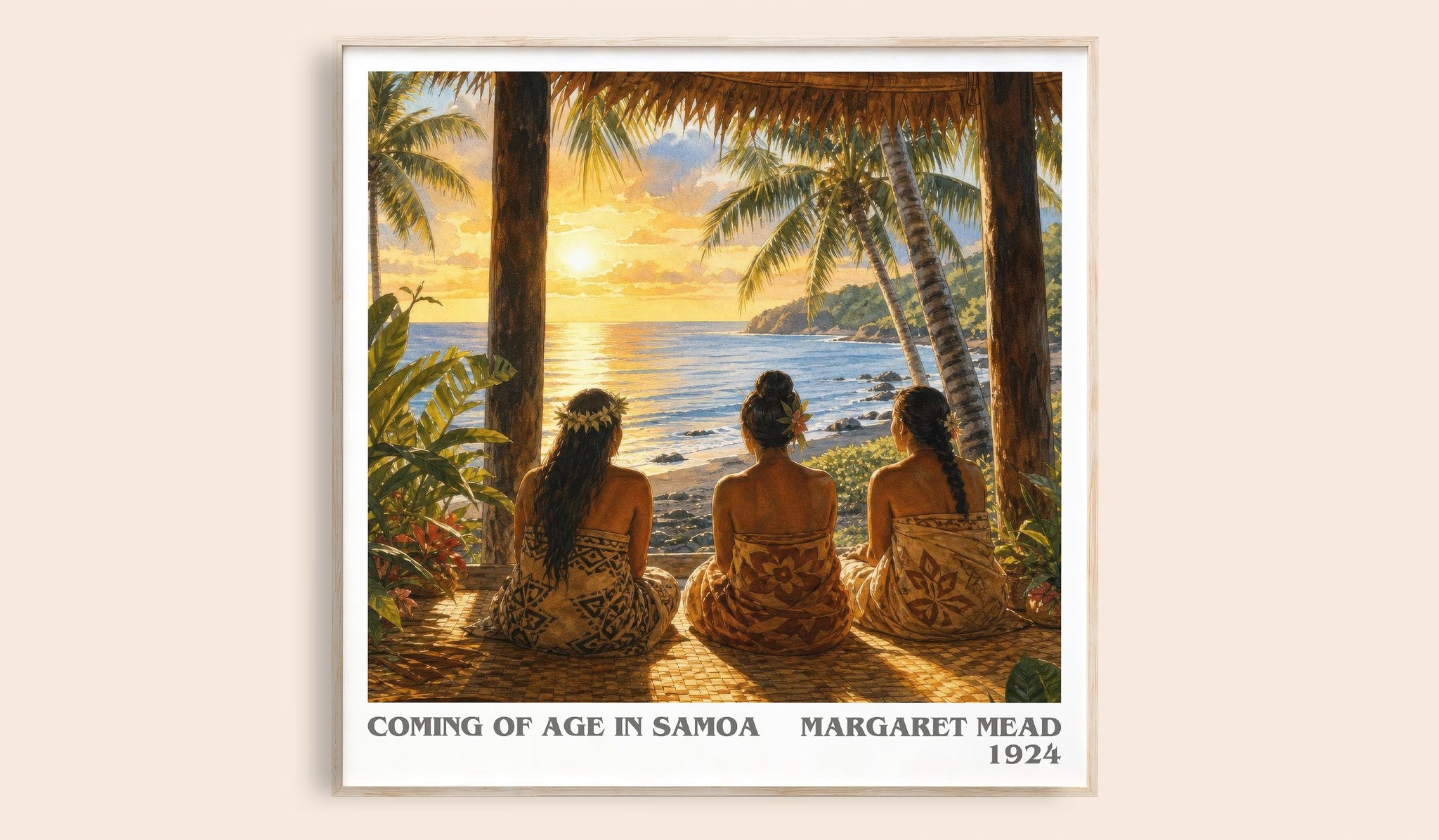 Coming of age in Samoa Literary Art Print by Margaret Mead
