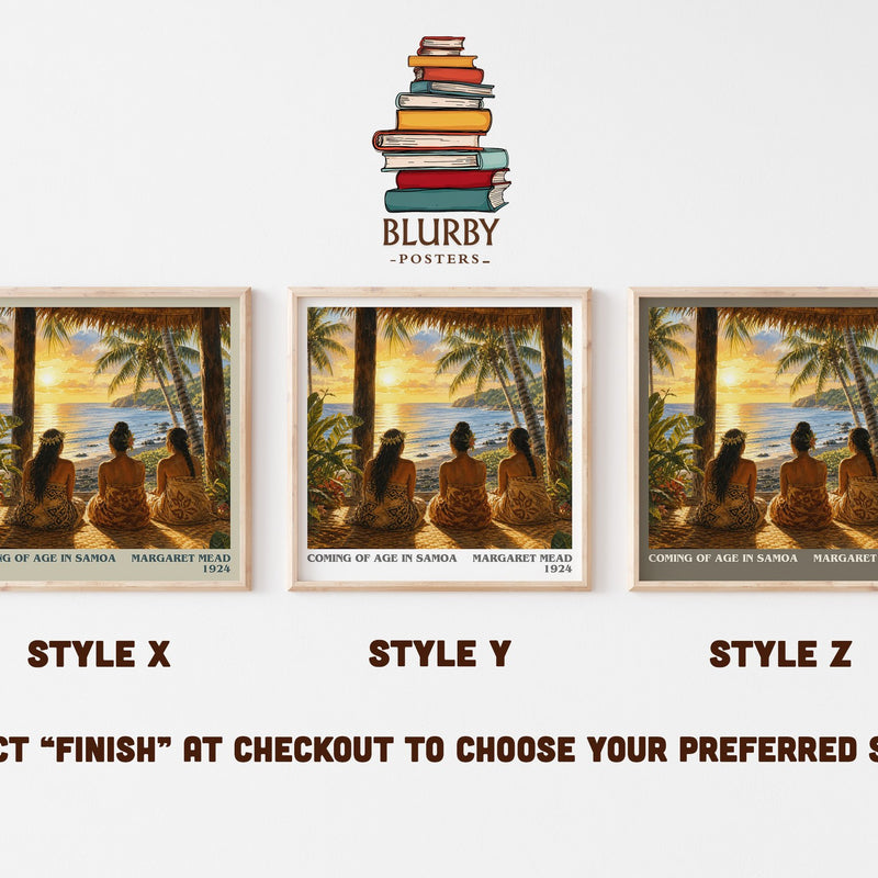 Coming of age in Samoa literary print in frame leaning in hallway – non fiction wall art