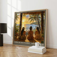 Coming of age in Samoa literary print framed by window – literary home decor