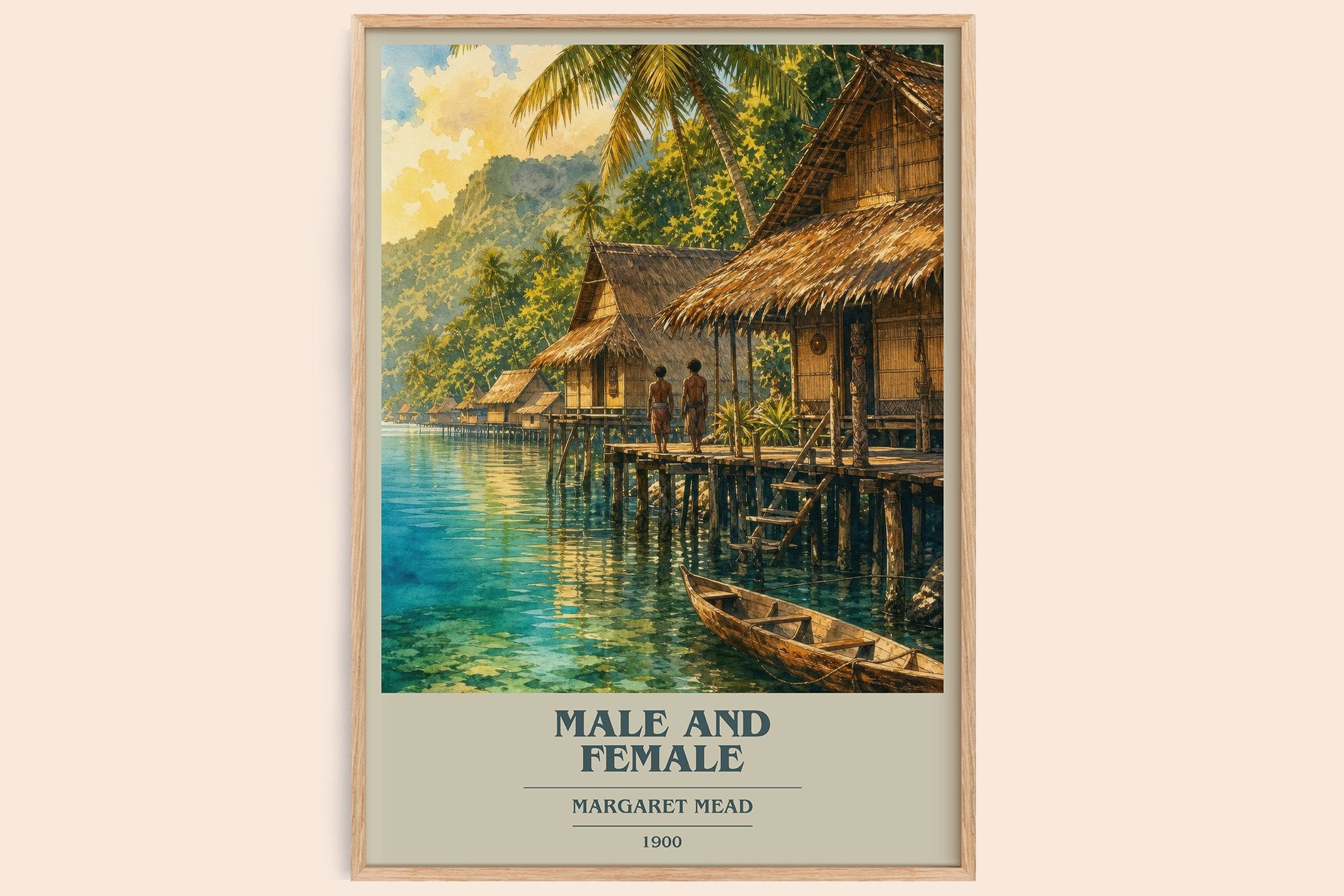Male and female Book Cover Poster by Margaret Mead