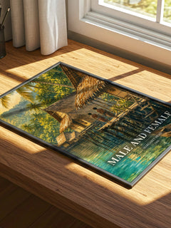 Male and female watercolour book poster framed on wall – non fiction wall art