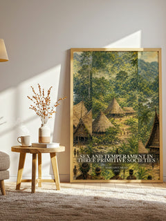 Sex and temperament in three primitive societies watercolour print in frame leaning in hallway – non fiction wall art
