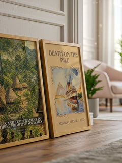 Sex and temperament in three primitive societies watercolour print framed by window – literary home decor