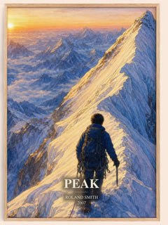 Peak watercolour book poster by Roland Smith – framed literary art print