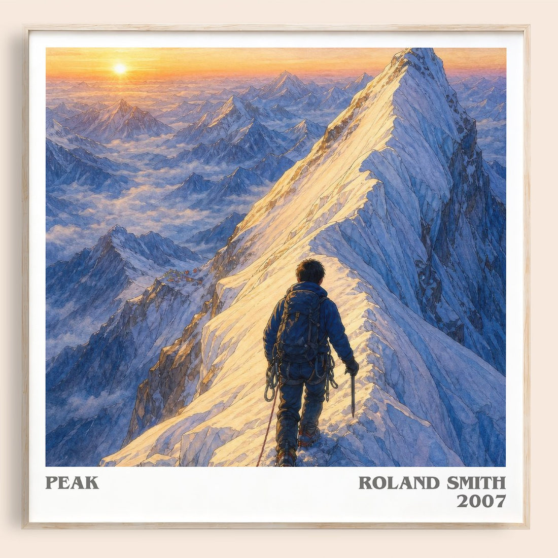 Peak literary book poster by Roland Smith – framed literary art print