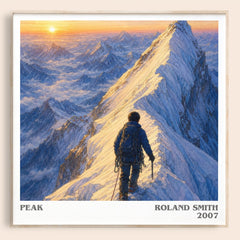 Peak literary book poster by Roland Smith – framed literary art print