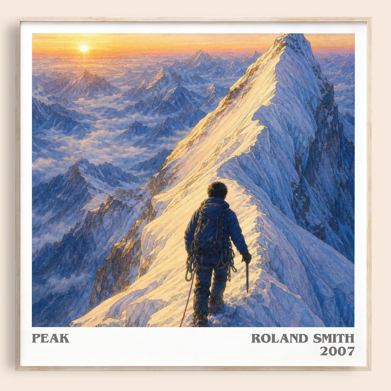 Peak literary book poster by Roland Smith – framed literary art print