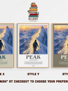 Peak bookish print in frame leaning in hallway – young adult wall art