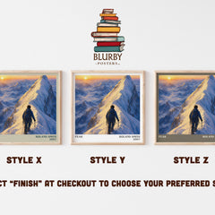 Peak literary print in frame leaning in hallway – young adult wall art