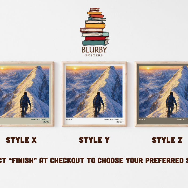 Peak literary print in frame leaning in hallway – young adult wall art