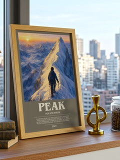 Peak bookish print framed by window – literary home decor
