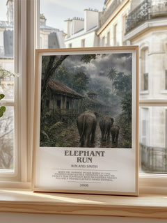 Elephant run bookish poster colour and style options – Roland Smith book art