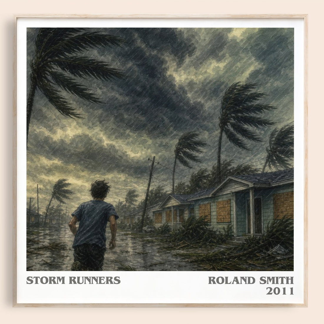 Storm Runners literary book poster by Roland Smith – framed literary art print