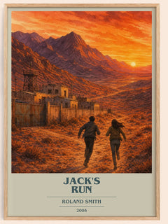 Jack's run book cover book poster by Roland Smith – framed literary art print