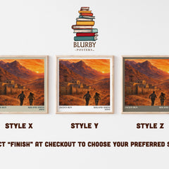 Jack's run literary print in frame leaning in hallway – young adult wall art