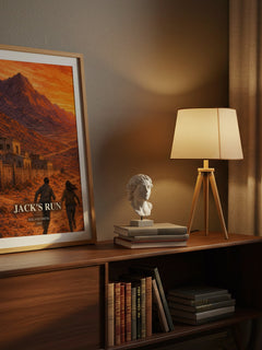 Jack's run watercolour print on bookshelf – Roland Smith fan gift