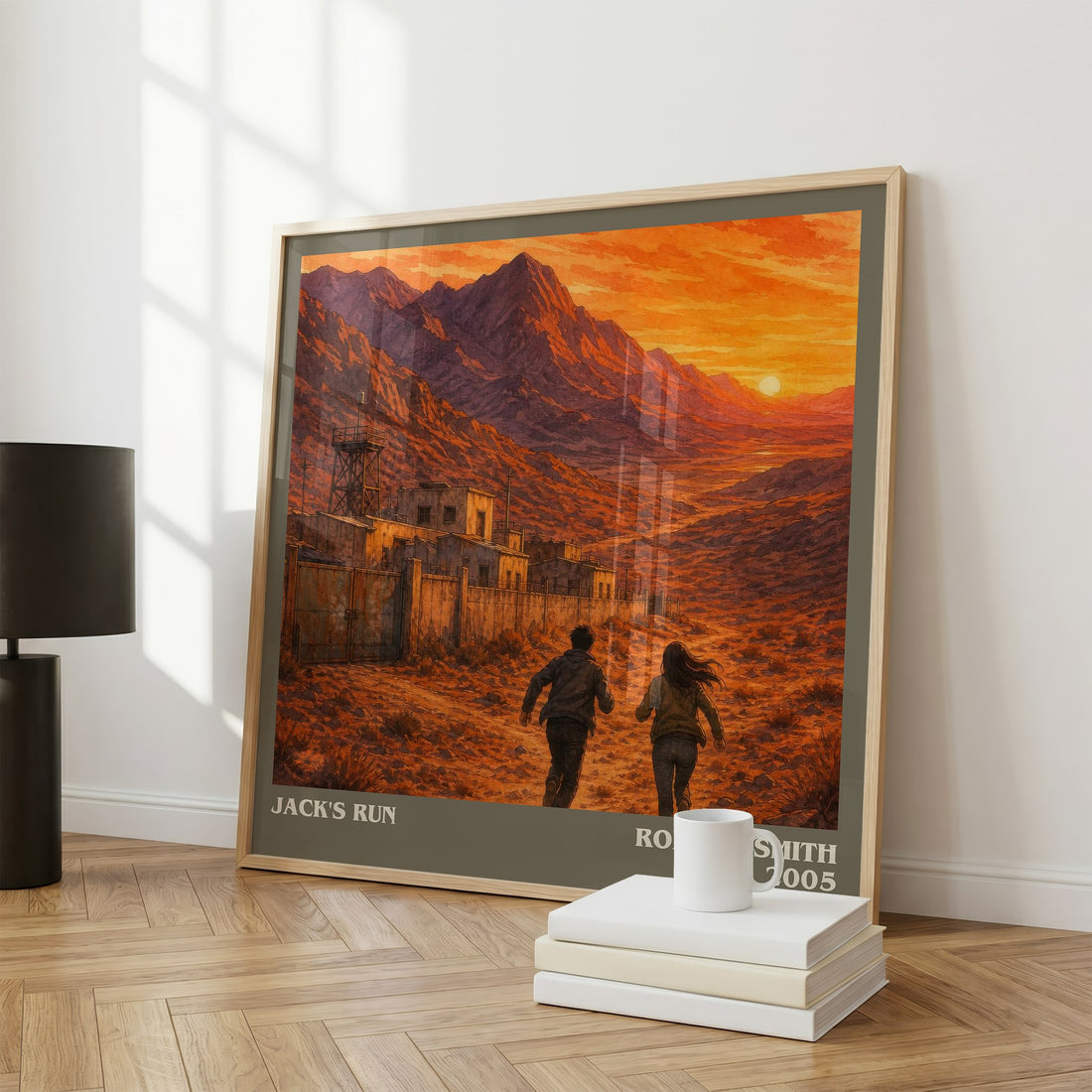 Jack's run literary print framed by window – literary home decor