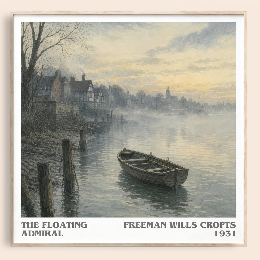 The Floating Admiral literary book poster by Freeman Wills Crofts – framed literary art print