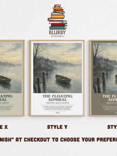 The Floating Admiral bookish print in frame leaning in hallway – mystery wall art