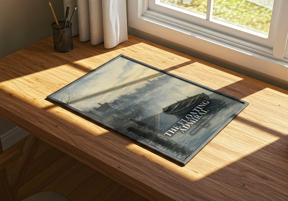 The Floating Admiral watercolour book poster framed on wall – mystery wall art
