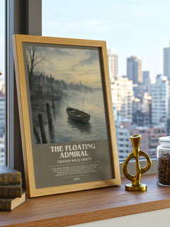 The Floating Admiral bookish print framed by window – literary home decor