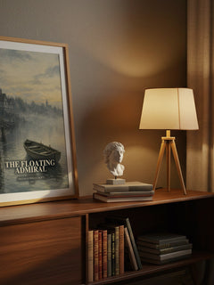 The Floating Admiral watercolour print on bookshelf – Freeman Wills Crofts fan gift