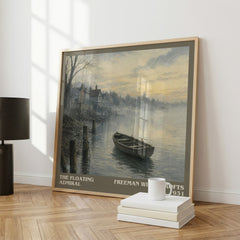 The Floating Admiral literary print framed by window – literary home decor