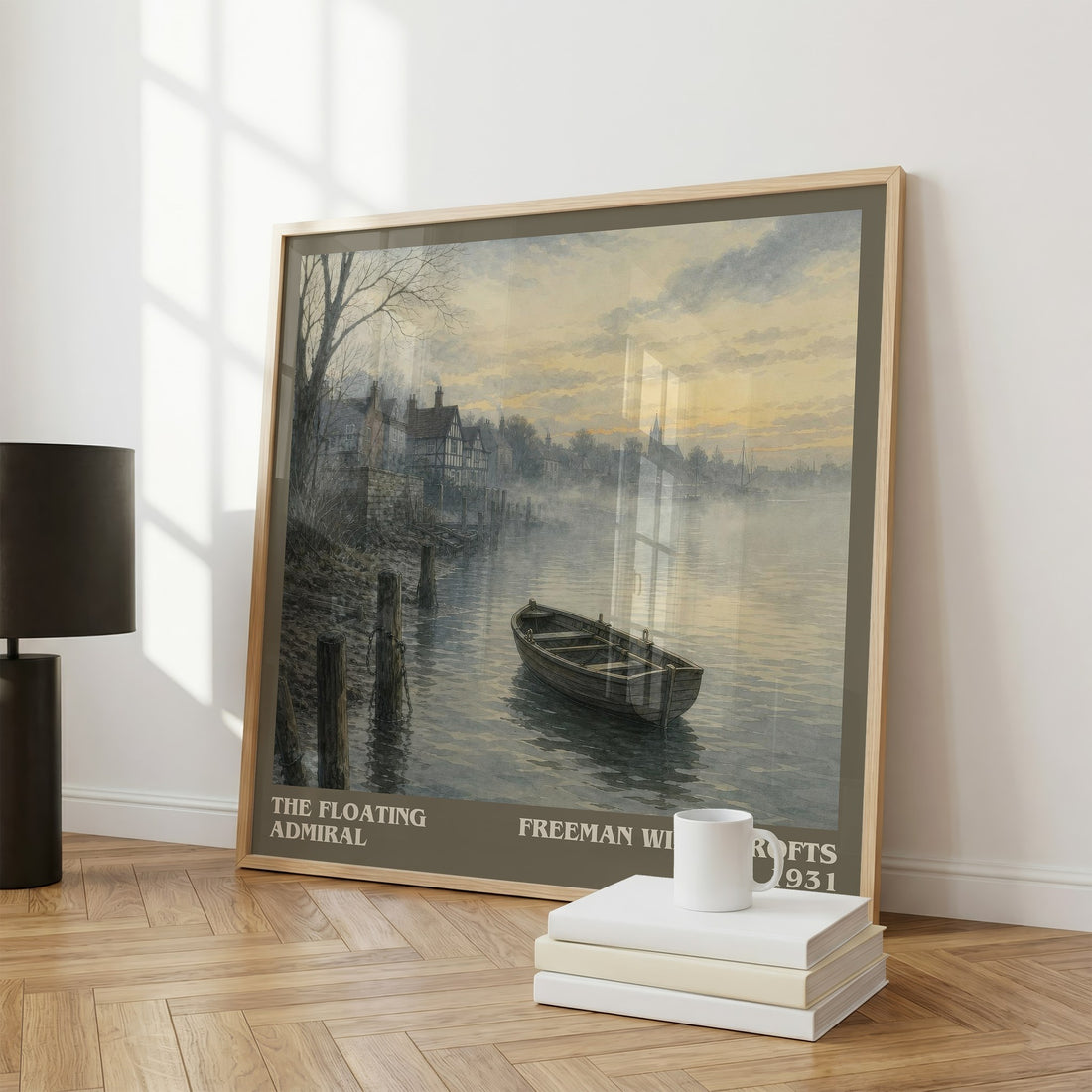 The Floating Admiral literary print framed by window – literary home decor