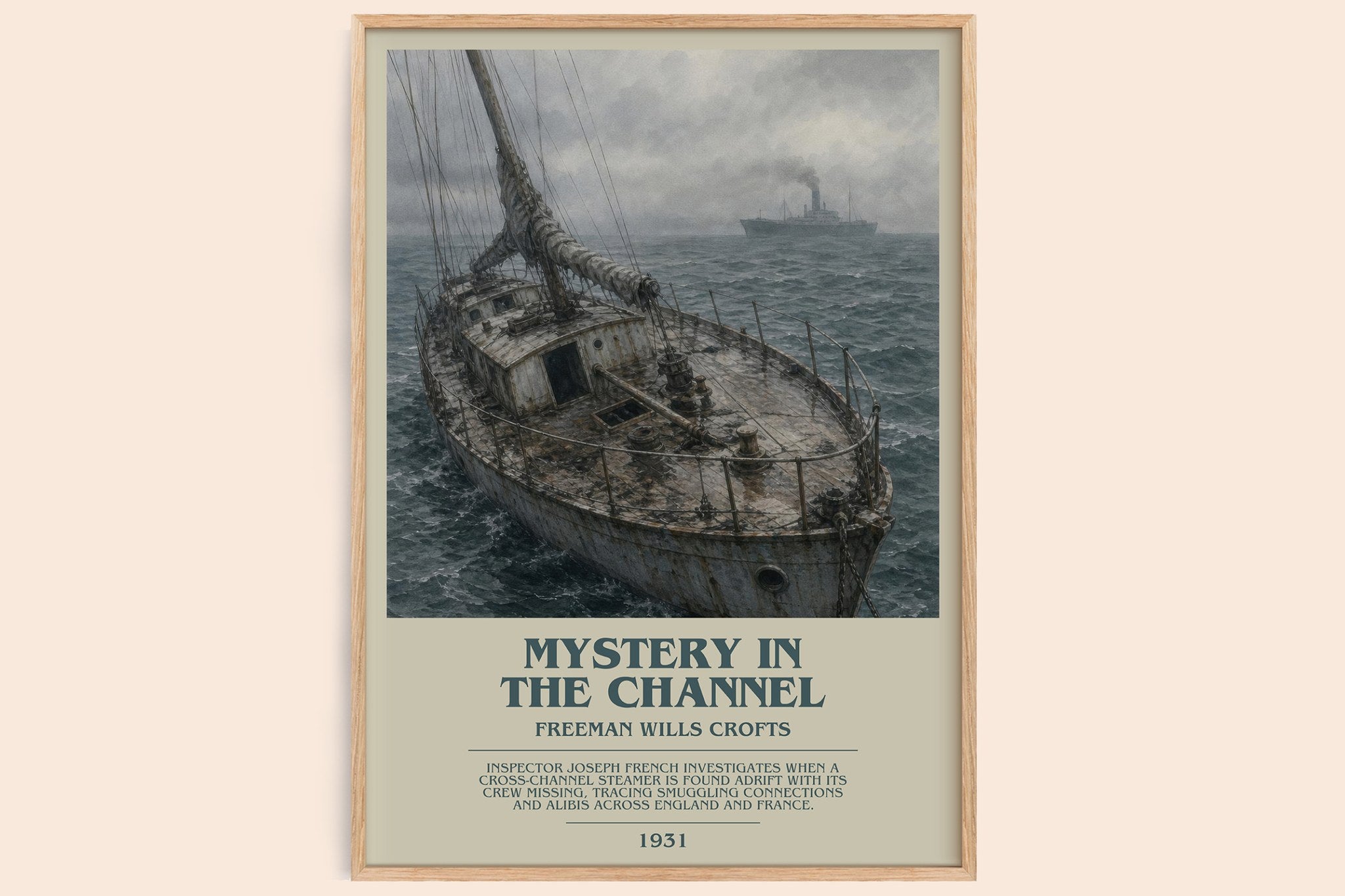 Mystery in the channel Bookish Wall Art by Freeman Wills Crofts