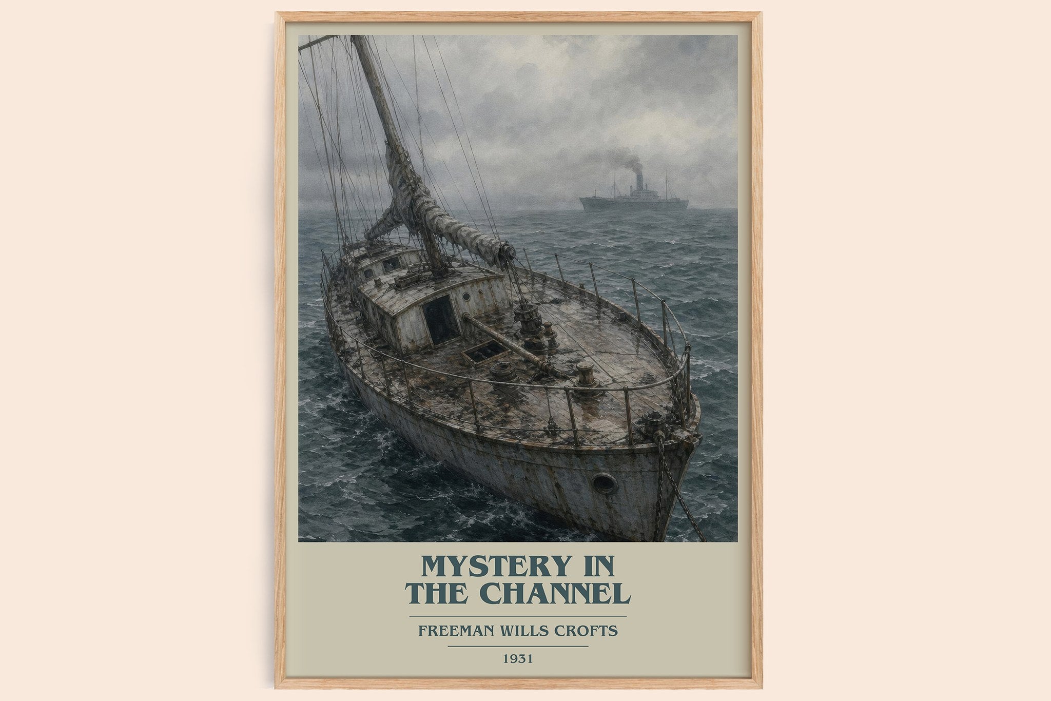 Mystery in the channel Book Cover Poster by Freeman Wills Crofts