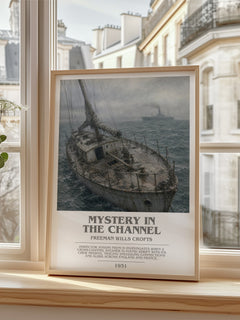 Mystery in the channel bookish poster colour and style options – Freeman Wills Crofts book art