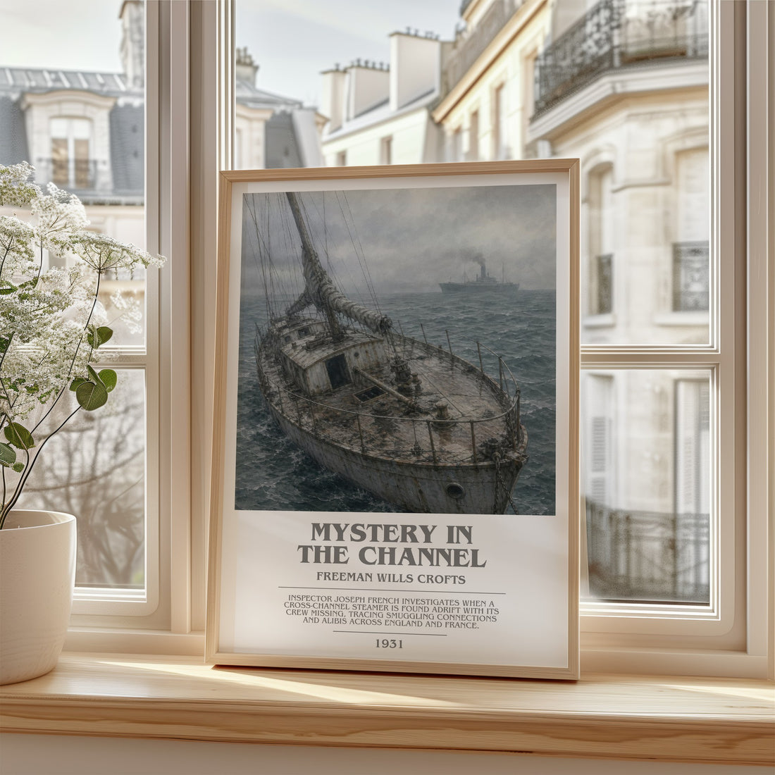Mystery in the channel bookish poster colour and style options – Freeman Wills Crofts book art