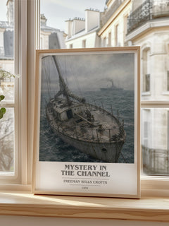Mystery in the channel book cover poster colour and style options – Freeman Wills Crofts book art
