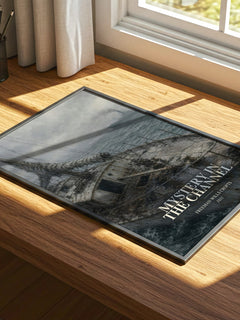 Mystery in the channel watercolour book poster framed on wall – mystery wall art
