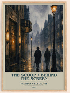 Scoop / Behind the Screen Book Cover Poster by Freeman Wills Crofts – framed poster