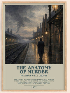 The Anatomy of murder bookish book poster by Freeman Wills Crofts – framed literary art print