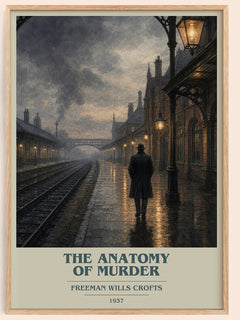 The Anatomy of murder book cover book poster by Freeman Wills Crofts – framed literary art print
