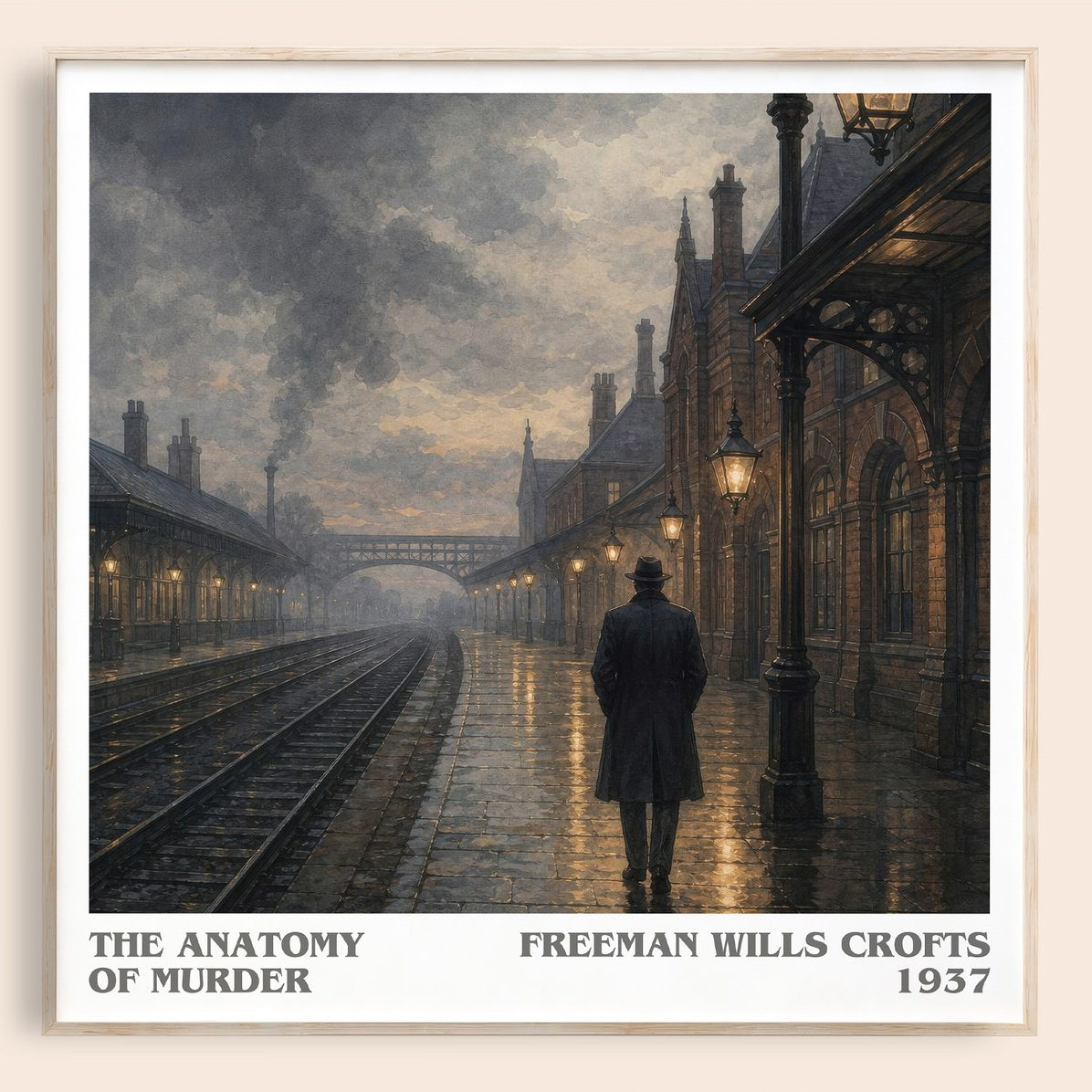 The Anatomy of murder literary book poster by Freeman Wills Crofts – framed literary art print