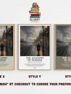 The Anatomy of murder bookish print in frame leaning in hallway – crime wall art