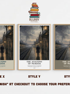 The Anatomy of murder book cover print in frame leaning in hallway – crime wall art