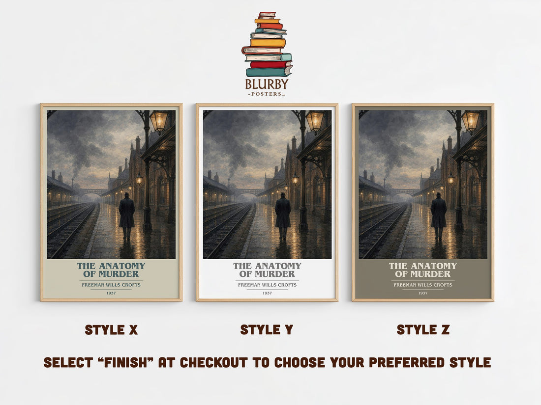 The Anatomy of murder book cover print in frame leaning in hallway – crime wall art (mockup)