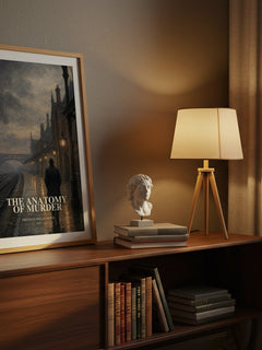 The Anatomy of murder watercolour print on bookshelf – Freeman Wills Crofts fan gift