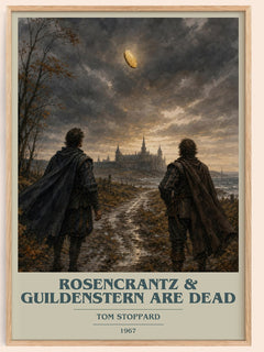 Rosencrantz & Guildenstern are dead book cover book poster by Tom Stoppard – framed literary art print