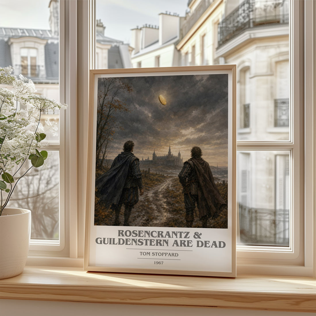 Rosencrantz & Guildenstern are dead book cover poster colour and style options – Tom Stoppard book art
