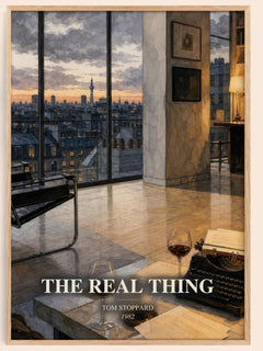The real thing watercolour book poster by Tom Stoppard – framed literary art print