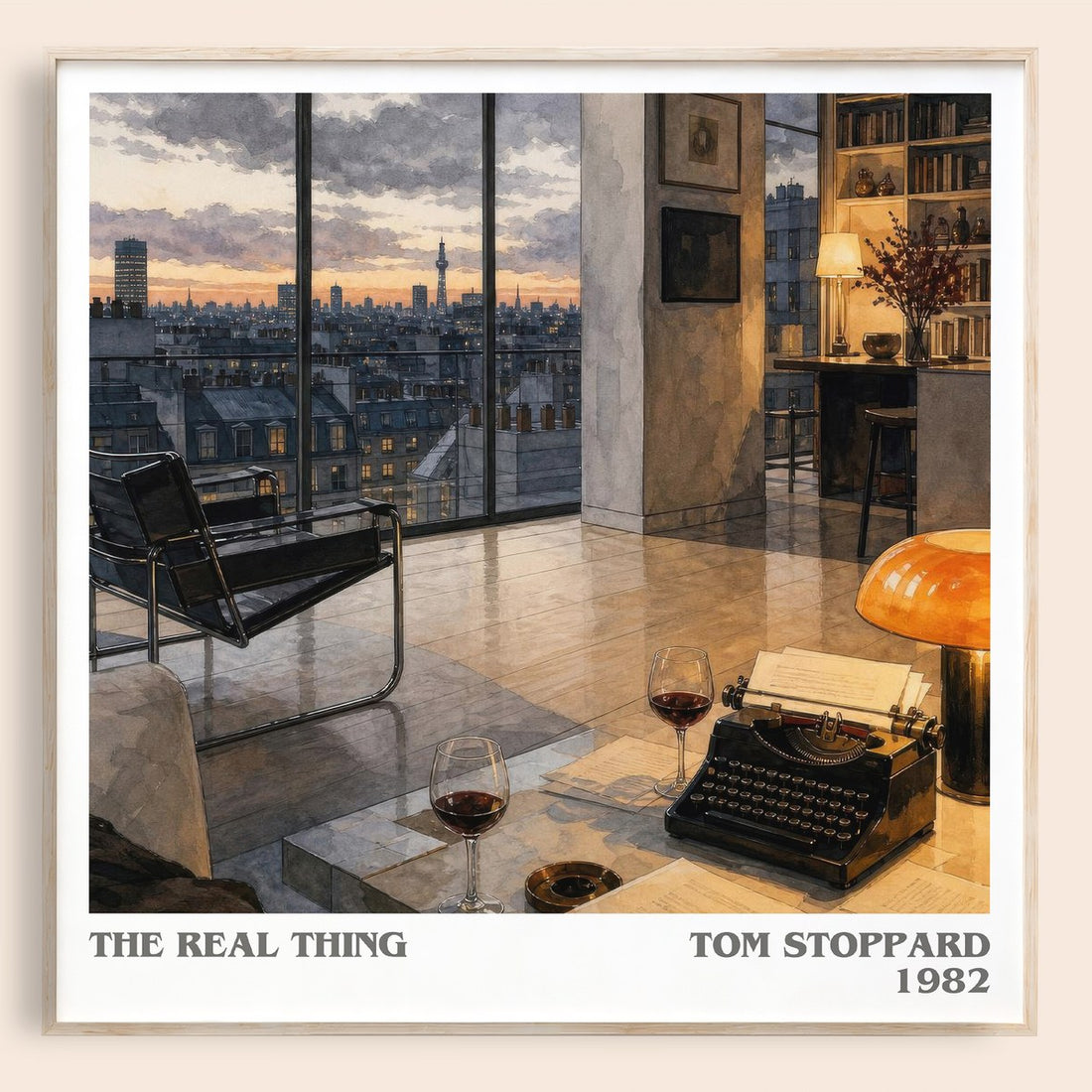 The real thing literary book poster by Tom Stoppard – framed literary art print