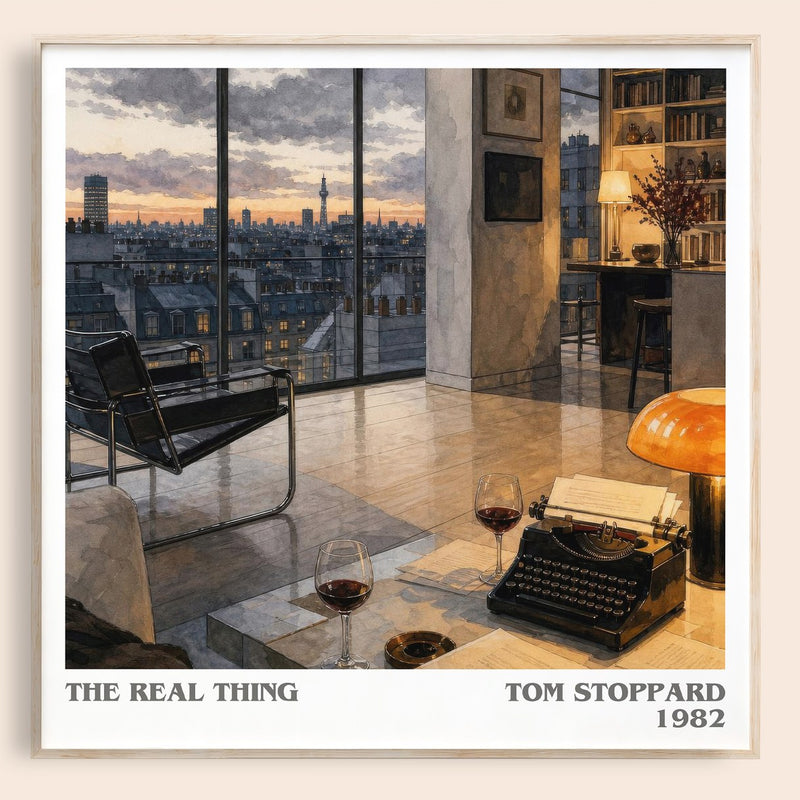 The real thing literary book poster by Tom Stoppard – framed literary art print