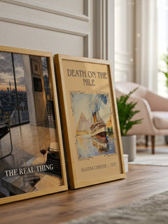 The real thing watercolour print framed by window – literary home decor