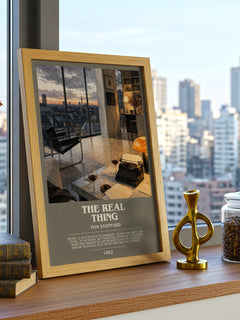 The real thing bookish print framed by window – literary home decor